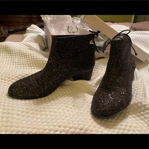 Katy Perry Whitnee Black Glitter Boot 8.5 new box